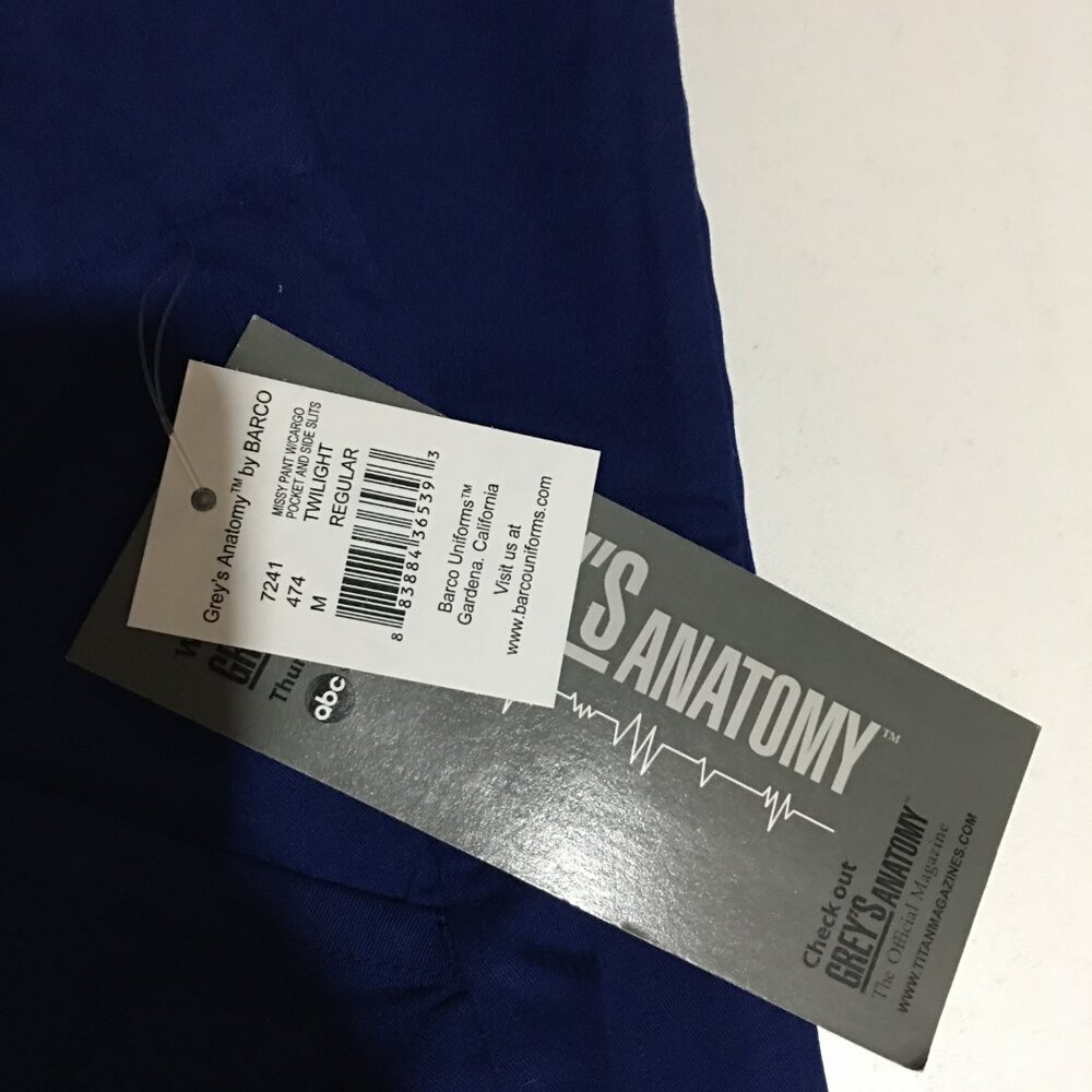 Grey's Anatomy Blue Twilight Straight Leg Pants Medium